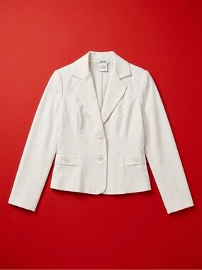 Button-Up Pant Suit A. Byer Cream Textured